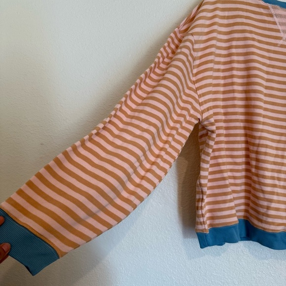 NWOT Free People Womens Classic Striped Crew Latte Combo - Picture 5 of 16